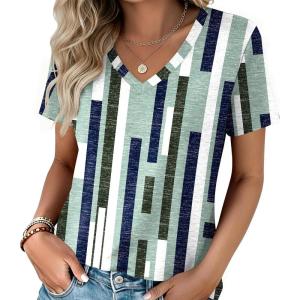 image:imageZeagoo Womens Tops Summer Casual Short Sleeve Tshirts Business Basic Spring VNeck Shirts Outfits S3XLZzjh530
