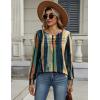 image:imageZeagoo Long Sleeve Shirts for Women Casual Fall Fashion Crewneck Pleated Tunic Tops Work Outfit BlouseStripes Multicolor 289