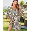 image:imageZeagoo Womens Boho Dresses Casual Beach Summer Dress Tassel Tie Neck 34 Long Sleeve Mini Sundress 2026 Floral Print Cover UpColorful Mz453