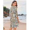 image:imageZeagoo Womens Boho Dresses Casual Beach Summer Dress Tassel Tie Neck 34 Long Sleeve Mini Sundress 2026 Floral Print Cover UpColorful Mz453