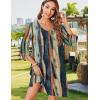 image:imageZeagoo Womens Boho Dresses Casual Beach Summer Dress Tassel Tie Neck 34 Long Sleeve Mini Sundress 2026 Floral Print Cover UpKhaki Cx289