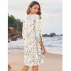 image:imageZeagoo Womens Boho Dresses Casual Beach Summer Dress Tassel Tie Neck 34 Long Sleeve Mini Sundress 2026 Floral Print Cover UpWhite Xh403