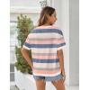 image:imageZeagoo Womens Tops Casual Oversized Short Sleeve Sweatshirt Summer Striped Shirt Crewneck Pullover Loose T Shirts BlouseColor Stripes 1