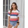 image:imageZeagoo Womens Tops Casual Oversized Short Sleeve Sweatshirt Summer Striped Shirt Crewneck Pullover Loose T Shirts BlouseColor Stripes 2