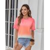 image:imageZeagoo Womens Tops Casual Oversized Short Sleeve Sweatshirt Summer Striped Shirt Crewneck Pullover Loose T Shirts BlouseRainbow Floral