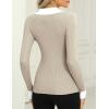 image:imageZeagoo Womens 2026 Sweater Tops Long Sleeve V Neck Ribbed Knit Slim Fitted Casual Work Basic Shirts SXXLPat3