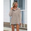 image:imageZeagoo Womens Cotton Linen Button Down Shirts Loose Fit Long Sleeve Collared Blouse Casual V Neck Tops Outfits S3XLTz314