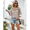 image:imageZeagoo Womens Cotton Linen Button Down Shirts Loose Fit Long Sleeve Collared Blouse Casual V Neck Tops Outfits S3XLTz314