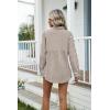 image:imageZeagoo Womens Cotton Linen Button Down Shirts Loose Fit Long Sleeve Collared Blouse Casual V Neck Tops Outfits S3XLTz314