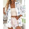 image:imageZeagoo Blouses for Women Dressy Casual 34 Sleeve Work Shirts V Neck Button Down Tops Cute Floral Boho Outfits
