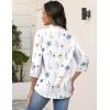 image:imageZeagoo Blouses for Women Dressy Casual 34 Sleeve Work Shirts V Neck Button Down Tops Cute Floral Boho Outfits