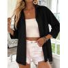 image:imageZeagoo Button Down Shirts for Women 34 Sleeve Tops V Neck Collared Blouses Business Casual OutfitsBlack