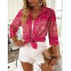image:imageZeagoo Button Down Shirts for Women 34 Sleeve Tops V Neck Collared Blouses Business Casual OutfitsCx320