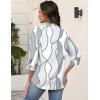 image:imageZeagoo Button Down Shirts for Women 34 Sleeve Tops V Neck Collared Blouses Business Casual OutfitsJh611