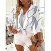 image:imageZeagoo Button Down Shirts for Women 34 Sleeve Tops V Neck Collared Blouses Business Casual OutfitsJh611