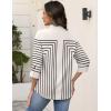 image:imageZeagoo Button Down Shirts for Women 34 Sleeve Tops V Neck Collared Blouses Business Casual OutfitsJh620