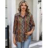 image:imageZeagoo Button Down Shirts for Women 34 Sleeve Tops V Neck Collared Blouses Business Casual OutfitsMz721