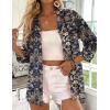 image:imageZeagoo Button Down Shirts for Women 34 Sleeve Tops V Neck Collared Blouses Business Casual OutfitsMz869