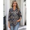image:imageZeagoo Button Down Shirts for Women 34 Sleeve Tops V Neck Collared Blouses Business Casual OutfitsMz869