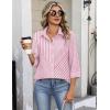 image:imageZeagoo Button Down Shirts for Women 34 Sleeve Tops V Neck Collared Blouses Business Casual OutfitsTz300
