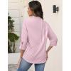image:imageZeagoo Button Down Shirts for Women 34 Sleeve Tops V Neck Collared Blouses Business Casual OutfitsTz300