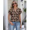 image:imageZeagoo Button Down Shirts for Women Short Sleeve Tops V Neck Collar Blouses Business Casual OutfitsJh308