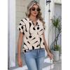 image:imageZeagoo Button Down Shirts for Women Short Sleeve Tops V Neck Collar Blouses Business Casual OutfitsJh602