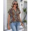 image:imageZeagoo Button Down Shirts for Women Short Sleeve Tops V Neck Collar Blouses Business Casual OutfitsMz721