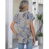 image:imageZeagoo Button Down Shirts for Women Short Sleeve Tops V Neck Collar Blouses Business Casual OutfitsMz919