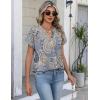 image:imageZeagoo Button Down Shirts for Women Short Sleeve Tops V Neck Collar Blouses Business Casual OutfitsMz919