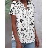 image:imageZeagoo Button Down Shirts for Women Short Sleeve Tops V Neck Collar Blouses Business Casual OutfitsSf291