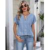 image:imageZeagoo Button Down Shirts for Women Short Sleeve Tops V Neck Collar Blouses Business Casual OutfitsTz273