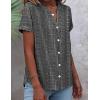 image:imageZeagoo Button Down Shirts for Women Short Sleeve Tops V Neck Collar Blouses Business Casual OutfitsTz400