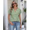image:imageZeagoo Button Down Shirts for Women Short Sleeve Tops V Neck Collar Blouses Business Casual OutfitsXh534