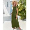 image:imageZeagoo Summer Dresses for Women 2026 Long Maxi Sundresses Loose Split WrinkleFree Beach Travel Vacation ClothesA03green