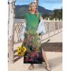 image:imageZeagoo Summer Dresses for Women 2026 Long Maxi Sundresses Loose Split WrinkleFree Beach Travel Vacation ClothesCx322