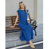 image:imageZeagoo Summer Dresses for Women 2026 Long Maxi Sundresses Loose Split WrinkleFree Beach Travel Vacation ClothesNavy Blue
