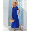 image:imageZeagoo Summer Dresses for Women 2026 Long Maxi Sundresses Loose Split WrinkleFree Beach Travel Vacation ClothesRoyal Blue