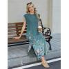 image:imageZeagoo Summer Dresses for Women 2026 Long Maxi Sundresses Loose Split WrinkleFree Beach Travel Vacation ClothesWf115