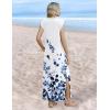 image:imageZeagoo Summer Dresses for Women 2026 Long Maxi Sundresses Loose Split WrinkleFree Beach Travel Vacation ClothesWf118
