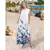 image:imageZeagoo Summer Dresses for Women 2026 Long Maxi Sundresses Loose Split WrinkleFree Beach Travel Vacation ClothesWf118