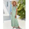 image:imageZeagoo Summer Dresses for Women 2026 Long Maxi Sundresses Loose Split WrinkleFree Beach Travel Vacation ClothesWf25