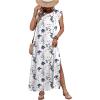 image:imageZeagoo Summer Dresses for Women 2026 Long Maxi Sundresses Loose Split WrinkleFree Beach Travel Vacation ClothesXh462