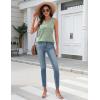 image:imageZeagoo Tank Top for Women V Neck Loose Fit Sleeveless Summer Tops Business Casual Outfits Dressy Blouses Shirts01 Green Flowers