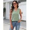 image:imageZeagoo Tank Top for Women V Neck Loose Fit Sleeveless Summer Tops Business Casual Outfits Dressy Blouses Shirts01 Green Flowers
