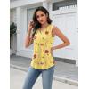 image:imageZeagoo Tank Top for Women V Neck Loose Fit Sleeveless Summer Tops Business Casual Outfits Dressy Blouses Shirts01 Yellow Flowers