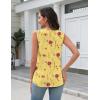 image:imageZeagoo Tank Top for Women V Neck Loose Fit Sleeveless Summer Tops Business Casual Outfits Dressy Blouses Shirts01 Yellow Flowers