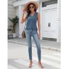 image:imageZeagoo Tank Top for Women V Neck Loose Fit Sleeveless Summer Tops Business Casual Outfits Dressy Blouses ShirtsHaze Blue