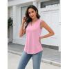 image:imageZeagoo Tank Top for Women V Neck Loose Fit Sleeveless Summer Tops Business Casual Outfits Dressy Blouses ShirtsLight Pink