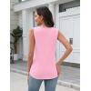 image:imageZeagoo Tank Top for Women V Neck Loose Fit Sleeveless Summer Tops Business Casual Outfits Dressy Blouses ShirtsLight Pink